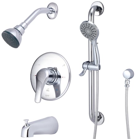 Olympia Single Handle Tub/Shower Trim Set W/Handheld in Chrome TD-2300-ADA